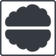 Thin, line, left, square, human, idea, brain, intelligence, brain-solid, synapse, neuron, memory icon