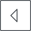 Thin, line, left, square, arrow, direction, caret, caret-thin icon