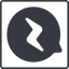 Thin, line, left, square, brand, message, facebook, social, messenger, chat, comment, dialogue, bubble, facebook-messenger icon