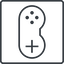 Thin, line, left, square, game, gaming, games, gamepad, pad, joystick, gamepad-thin icon