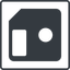 Thin, line, left, square, floppy, disk, backup, hard-floppy, save, saved, saving icon