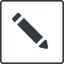 Thin, line, left, wide, square, pen, pencil, draw, edit icon