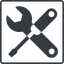 Thin, line, left, square, building, spanner, wrench, tool, screwdrive, construction, fix, tools, tools-alt-solid icon