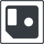 Thin, line, right, square, horizontal, mirror, floppy, disk, backup, hard-floppy, save, saved, saving icon