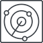 Thin, line, right, square, horizontal, mirror, gps, place, radar, localisation, radar-alt-thin, radar-alt, sonar icon