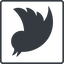Thin, line, right, square, logo, brand, horizontal, mirror, social, twitter, bird, twit, twitter-solid icon