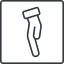 Thin, line, right, square, healthcare, help, care, gift, hand, giving, giving-hand, love, give, giving-hand-thin icon
