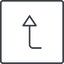 Thin, line, right, square, sign, confirm, arrow, key, submit, send, return, enter, return-sign, return-sign-thin icon