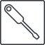 Thin, line, right, square, tool, mechanics, mechanical, repair, screwdriver, screw, screwdriver-thin icon