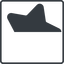 Thin, line, right, normal, square, star, rate, rating, half, star-half-solid icon