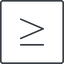 Thin, line, square, horizontal, mirror, symbol, less, math, mathematics, greater, than, greater-than, less-than, greater-than-equal, less-than-equal, comparison, inequality, mathematical, smaller, bigger, less-than-equal-thin, equal, maths icon