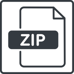 File zip thin icon by Friconix (fi-stluxl-file-zip-thin) thin,line ...