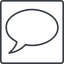 Thin, line, square, message, chat, comment, speech, dialogue, comment-thin, blablabla, bubble, blabla icon