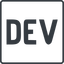 Thin, line, square, code, dev.to, devto, dev, programming, developer, coding, dev-to icon