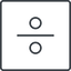 Thin, line, square, math, mathematics, mathematical, maths, division, operator, divide, division-thin icon