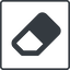 Thin, line, square, remove, eraser, erase, rubber, eraser-solid icon
