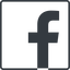 Thin, line, square, logo, brand, facebook, f, social, network, meta icon