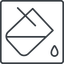Thin, line, square, bucket, drip, paint, color, fill, fill-drip, fill-drip-thin icon