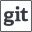 Thin, line, square, logo, brand, repo, git, repository, dev, development, fork icon