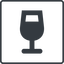 Thin, line, square, glass, party, wine, champagne, glass-wine, drink, water, glass-wine-solid icon