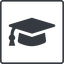 Thin, line, square, university, hat, graduation, cap, diploma, graduation-cap, degree, college, education, graduated, graduation-cap-solid icon
