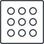 Thin, line, circle, square, menu, more, application, grid, app, circles, grid-circle-thin, grid-circle icon