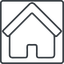 Thin, line, square, home, house, home-thin icon