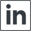 Thin, line, square, logo, brand, social, network., linkedin icon