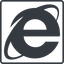 Thin, line, square, logo, brand, javascript, html, browser, internet, microsoft, interner-explorer, explorer, microsoft-internet-explorer icon