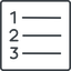 Thin, line, square, list, editor, ordered, ordered-list, sorted, sorted-list, list-item, checklist, ordered-list-thin icon