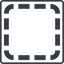 Thin, line, square, select, selection, dashed, selection-wide icon