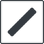 Thin, line, solid, square, slash, division, slant, obelus, anti-slash, slash-solid icon