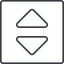 Thin, line, up, square, order, sort, sort-thin icon