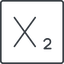 Thin, line, square, text, editor, subscript, subscript-thin icon