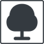 Thin, line, solid, square, tree, forest, tree-solid icon