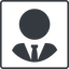 Thin, line, circle, square, user, tie, admin, administrator, superuser, user-tie-circle icon