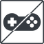 Thin, line, down, solid, square, horizontal, mirror, prohibited, game, gaming, games, gamepad, pad, joystick, gamepad-solid icon