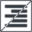 Thin, line, right, down, solid, square, horizontal, mirror, prohibited, text, align, alignment, editor, right-align-solid, right-align, align-right icon
