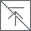Thin, line, down, square, download, downloaded, downloading, prohibited, download-thin icon