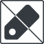 Thin, line, down, square, prohibited, label, tag, value, cost, price, label-solid icon