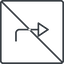 Thin, line, down, square, sign, confirm, arrow, prohibited, key, submit, send, return, enter, return-sign, return-sign-thin icon