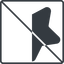 Thin, line, down, normal, square, star, rate, rating, prohibited, half, star-half-solid icon