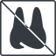 Thin, line, down, solid, square, cog, prohibited, medical, health, care, medic, clinical, tooth, molar, dental, dentist, stomatology, teeth, tooth-solid icon