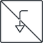 Thin, line, left, square, sign, confirm, horizontal, mirror, arrow, prohibited, key, submit, send, return, enter, return-sign, return-sign-thin icon