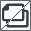 Thin, line, left, square, large, prohibited, copy, copy-wide, files icon