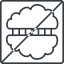Thin, line, left, square, prohibited, medical, human, idea, brain, intelligence, corpus, callosum, corpus-callosum, corpus-callosum-thin, synapse, neuron, memory icon