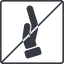Thin, line, left, square, prohibited, healthcare, help, care, gift, hand, giving, giving-hand, love, give, giving-hand-solid icon