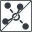 Thin, line, left, square, network, chart, prohibited, association, affiliate, network-solid, associate, zigbee icon