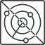 Thin, line, right, square, horizontal, mirror, prohibited, gps, place, radar, localisation, radar-alt-thin, radar-alt, sonar icon