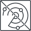 Thin, line, right, square, horizontal, mirror, prohibited, gps, place, radar, localisation, radar-thin, sonar icon